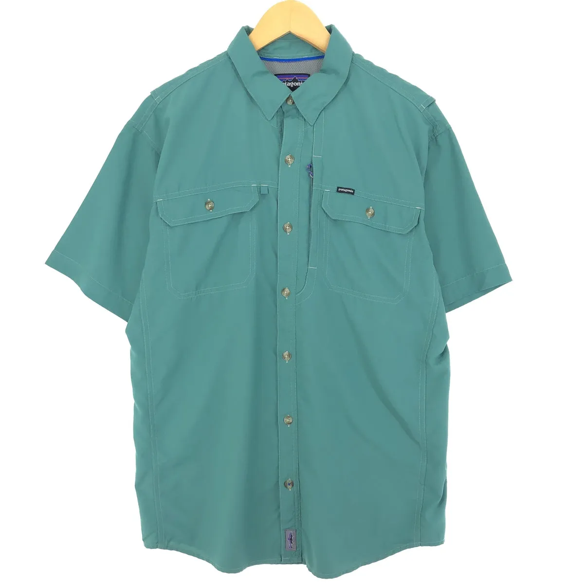 00'S Patagonia 54234 Short Sleeve Fishing Shirt Men's M /eaa445042