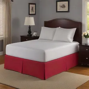 11 Inch Drop Bed Skirt Red Egyptian Cotton 1000TC