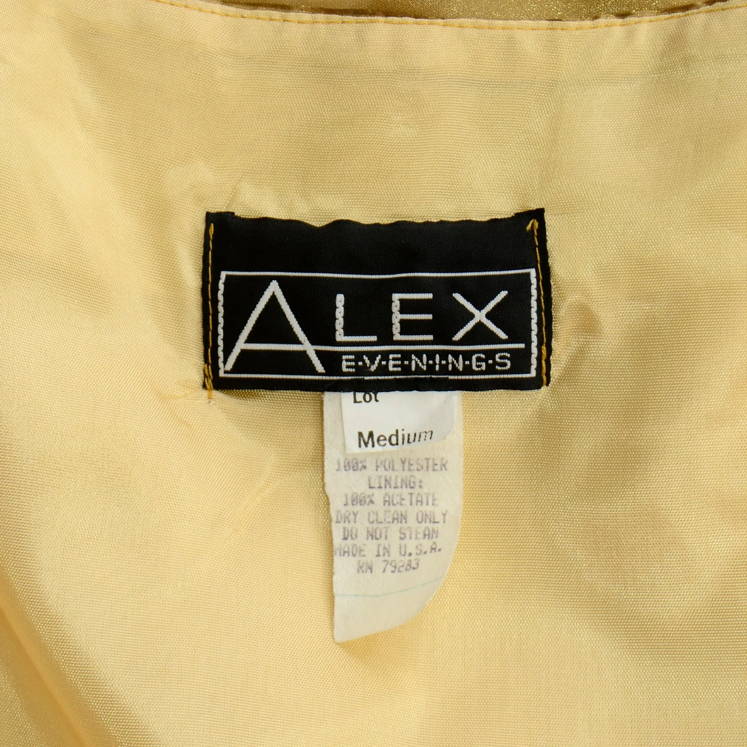 1980s Alex Top Gold Evening Statement Blouse