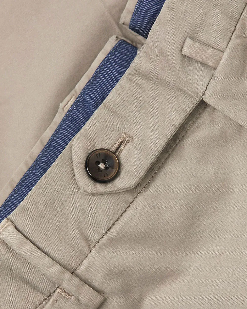 5 Pocket Slim Fit Flat Front Trouser in Putty