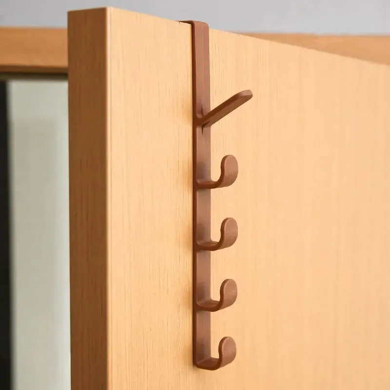 5 Segment Portable Coat Hook Multifunctional Free Punching Seamless Door Towel Hook