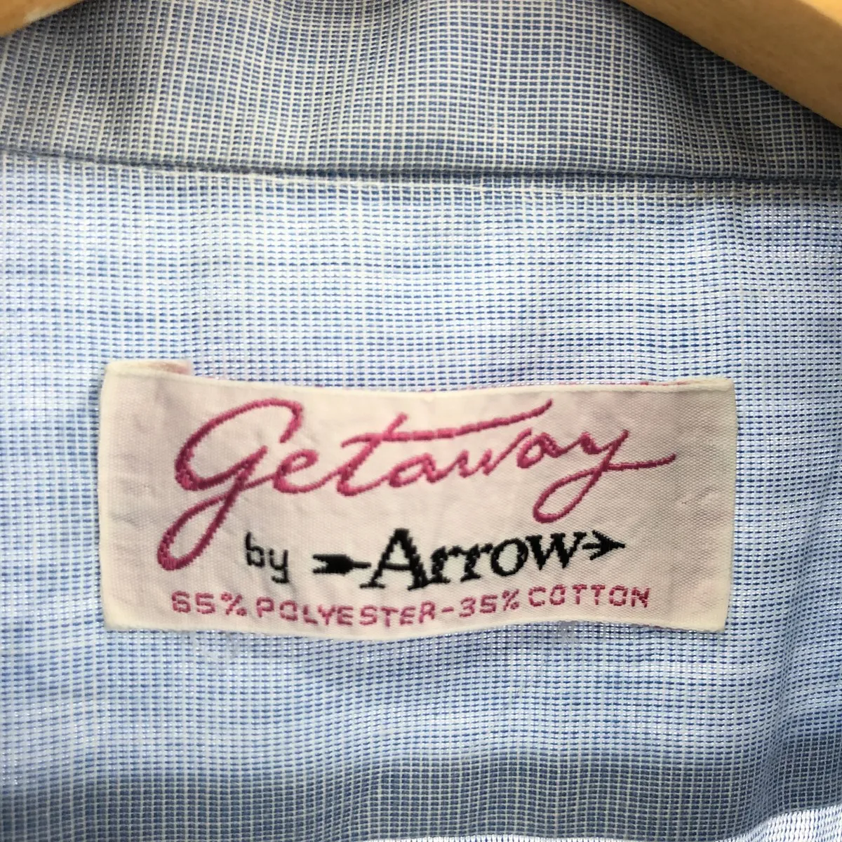 70'S Arrow Button-down short-sleeve polycotton shirt, men's L, vintage / eaa441576