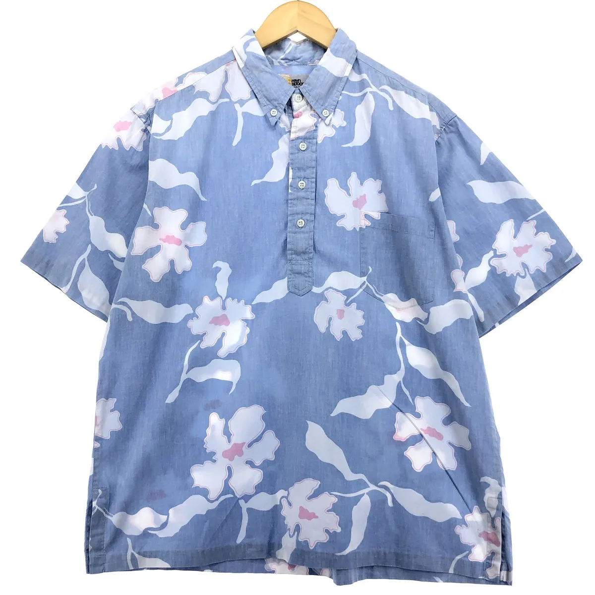 80'S Reyn Spooner Nude Tag All-Over Print Pullover Button-Down Hawaiian Aloha Shirt Men's XL Vintage /eaa486159