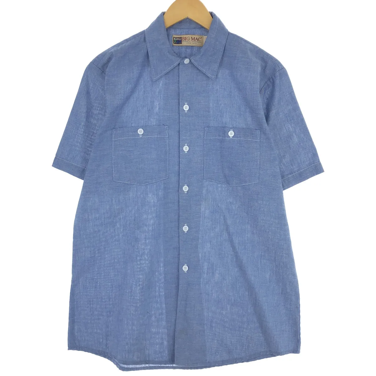 90'S BIG MAC short sleeve work shirt, made in USA, men's M, vintage /eaa436704
