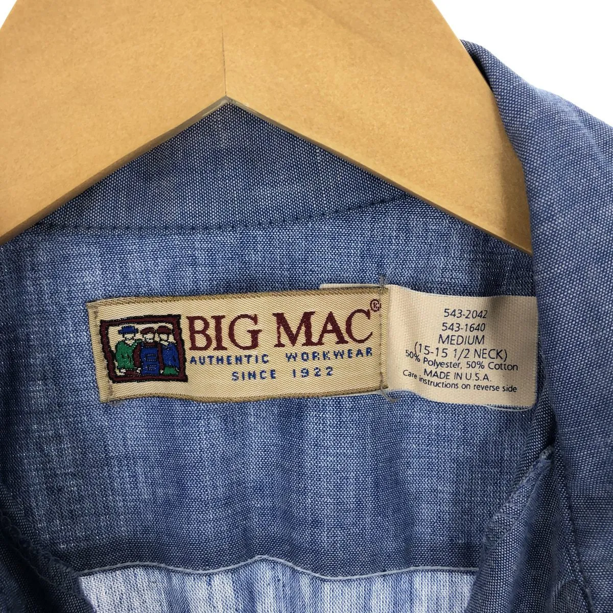 90'S BIG MAC short sleeve work shirt, made in USA, men's M, vintage /eaa436704