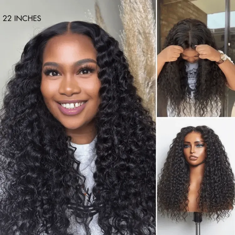 AiryFit Scalp Care Wigs | Effortless Water Wave Snugfit Glueless 5x5 Closure Pre-Cut Lace Curly Wig