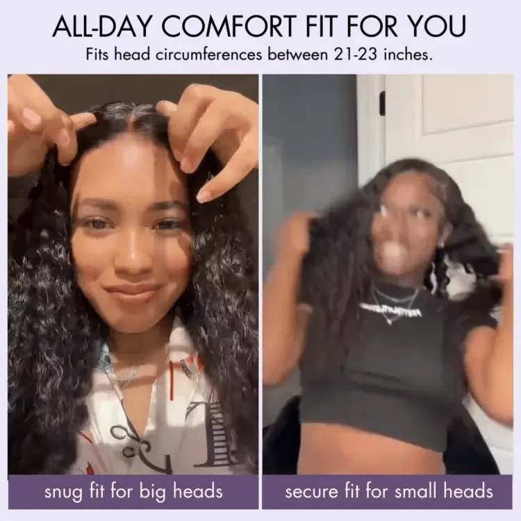 AiryFit Scalp Care Wigs | Effortless Water Wave Snugfit Glueless 5x5 Closure Pre-Cut Lace Curly Wig