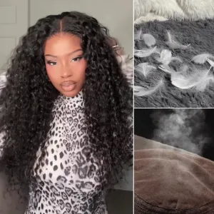AiryFit Scalp Care Wigs | Effortless Water Wave Snugfit Glueless 5x5 Closure Pre-Cut Lace Curly Wig