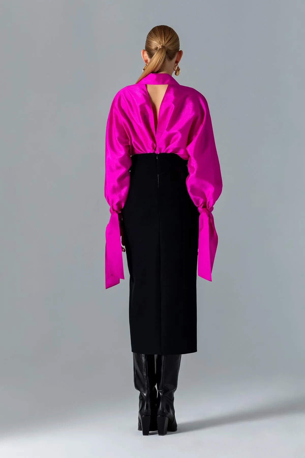 Backless Shirt Fuchsia