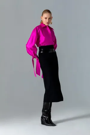 Backless Shirt Fuchsia