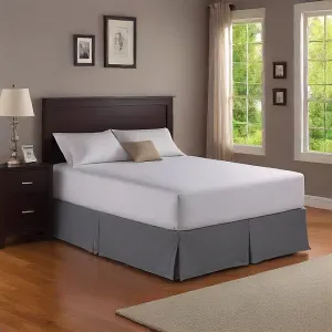 Bed Skirt 17 Inches Drop Dark Grey Egyptian Cotton 1000TC