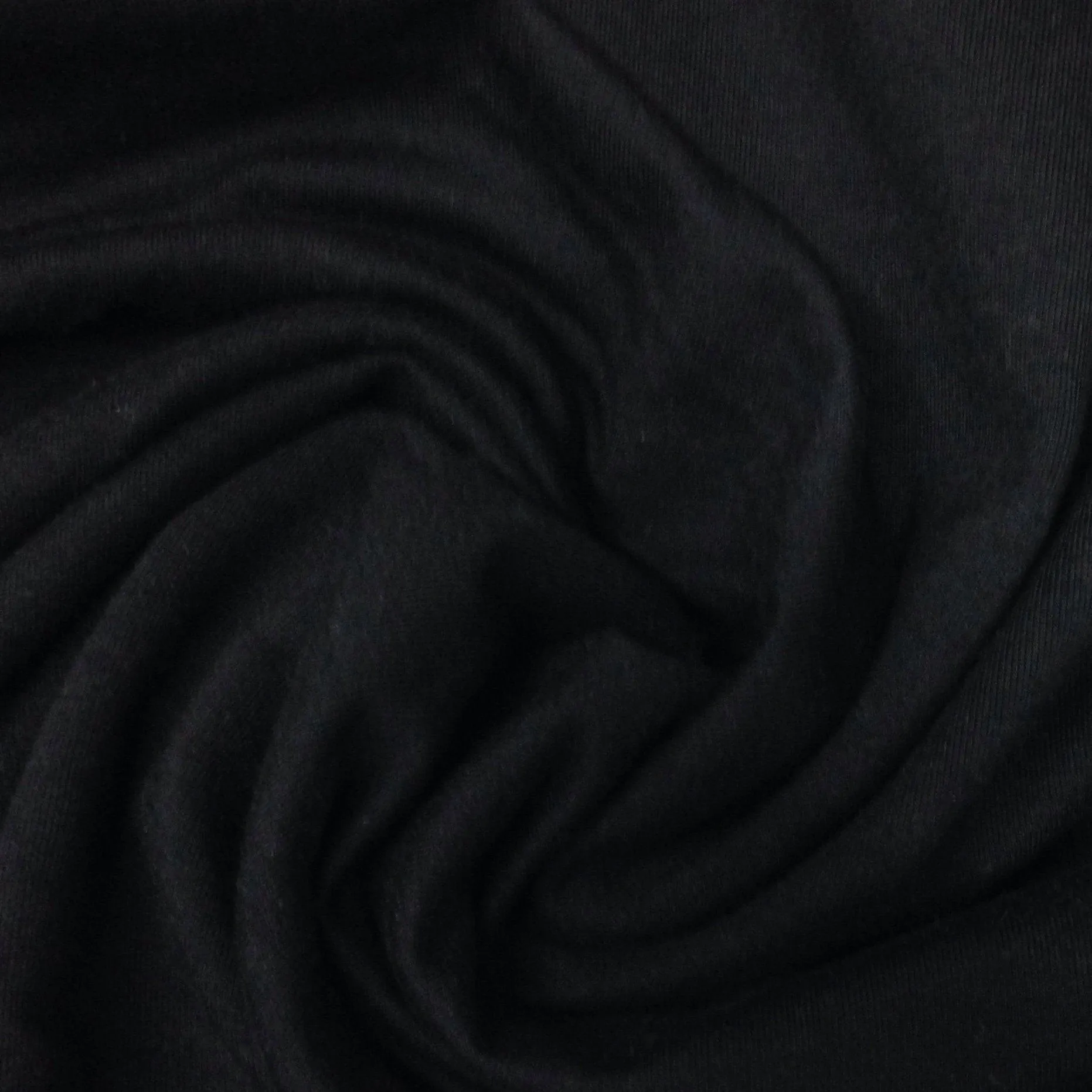 Black Bamboo Stretch French Terry Fabric - 290 GSM - Knit in the USA