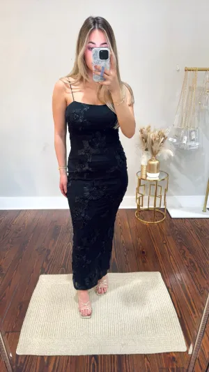 Black Floral Maxi