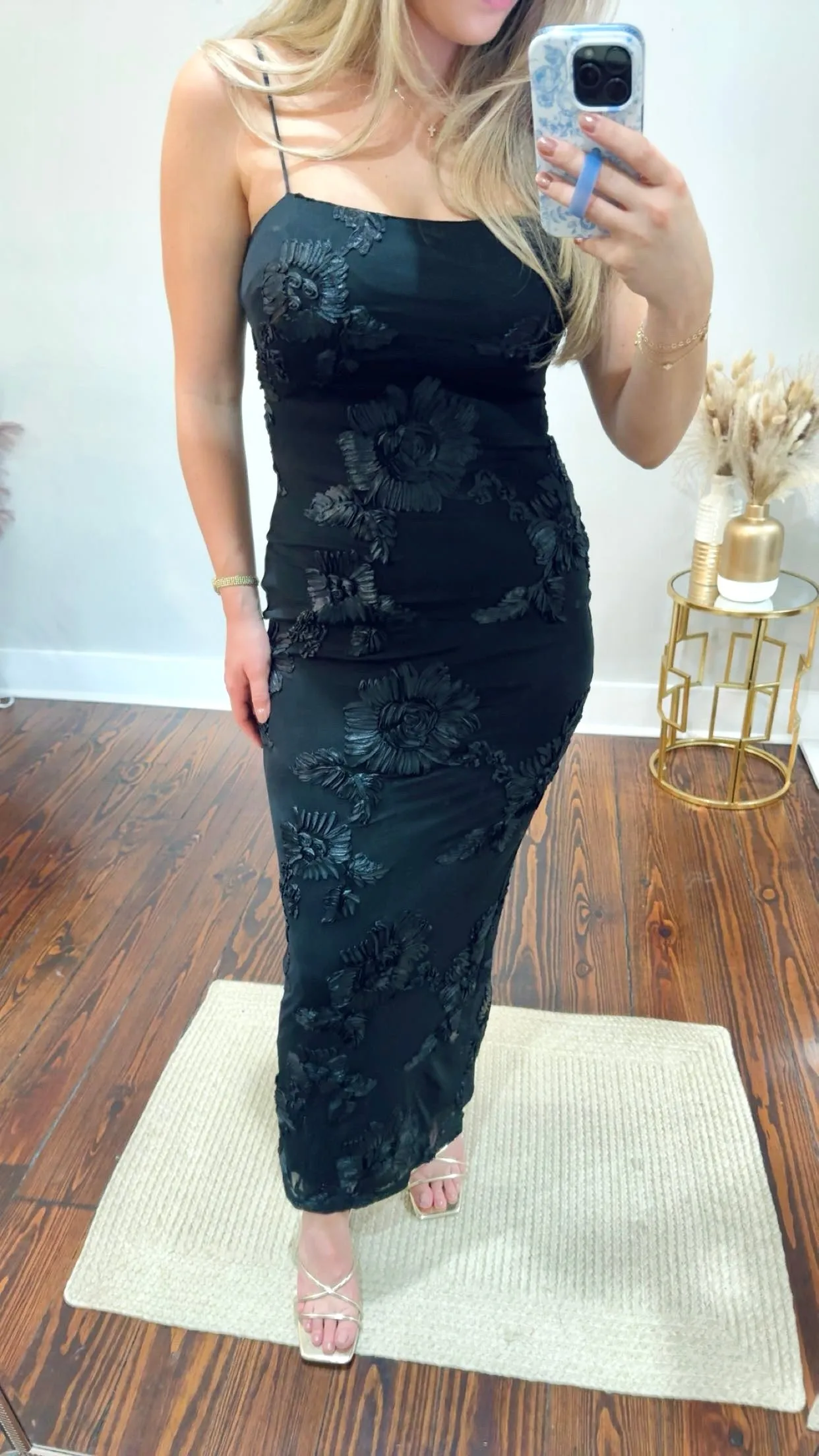 Black Floral Maxi