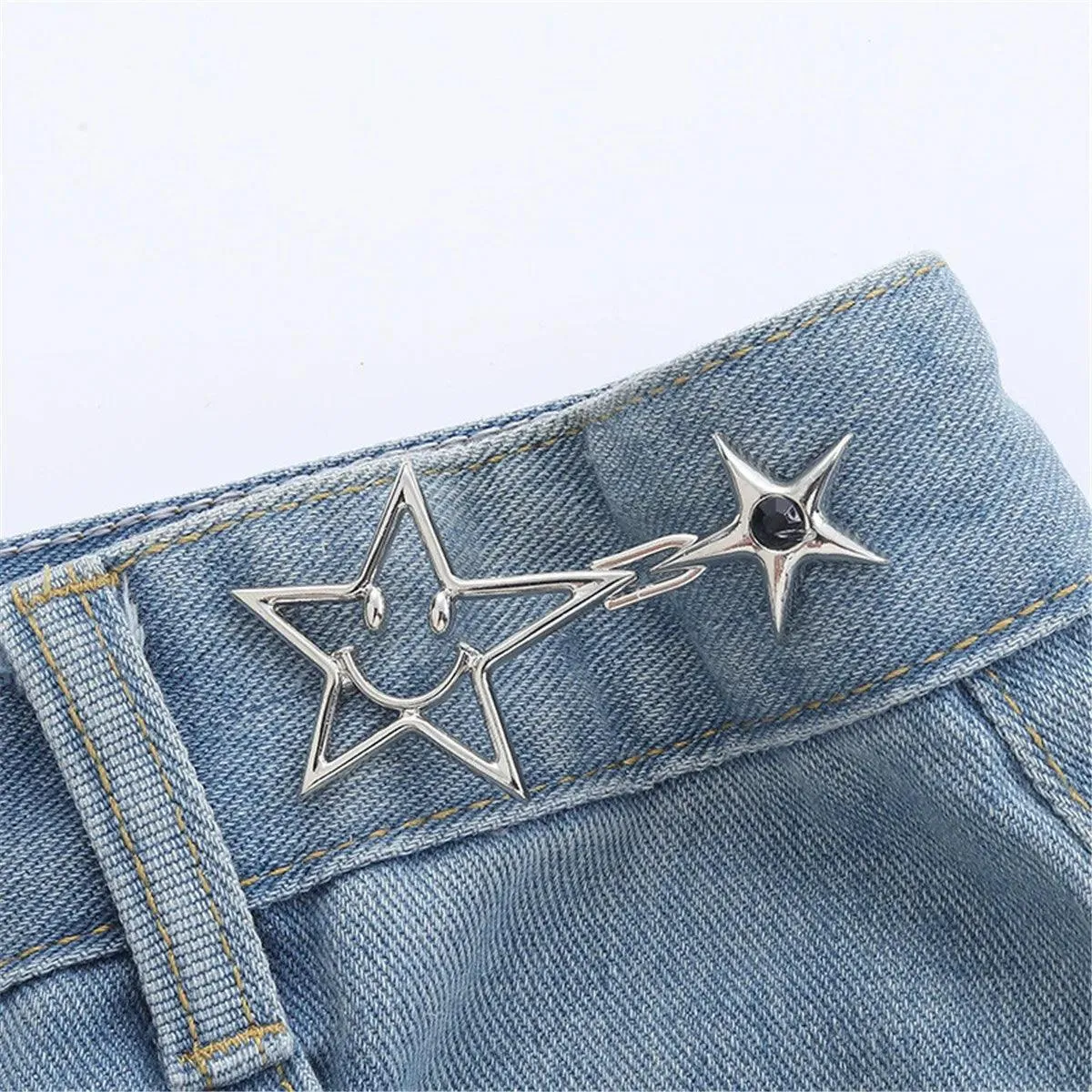 Bowknot Button Adjuster: Stylish Waistband Tightener for Pants and Skirts