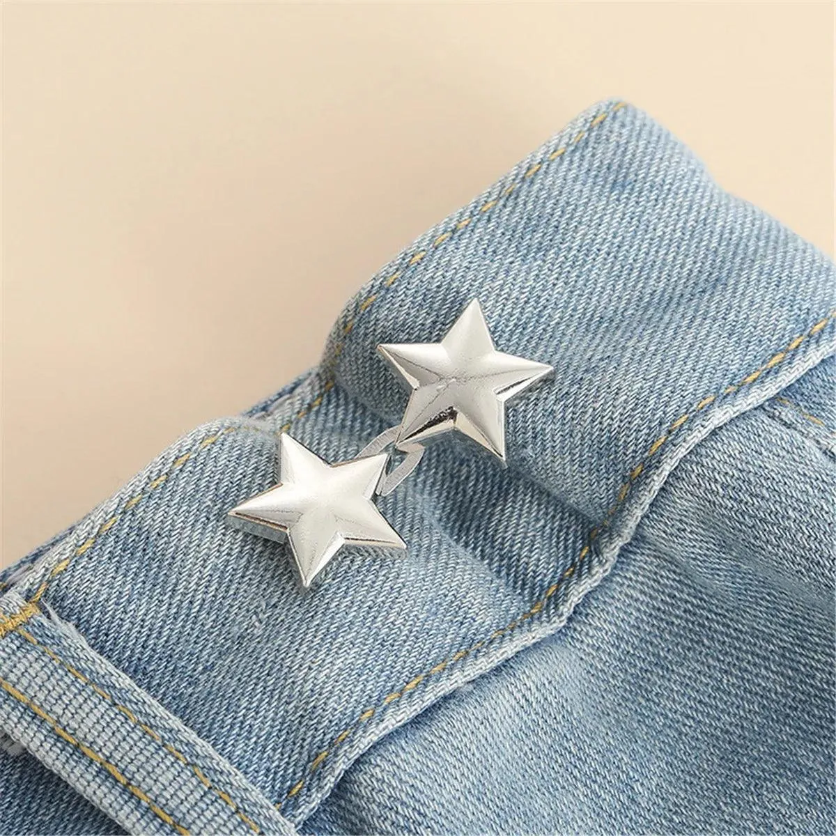 Bowknot Button Adjuster: Stylish Waistband Tightener for Pants and Skirts