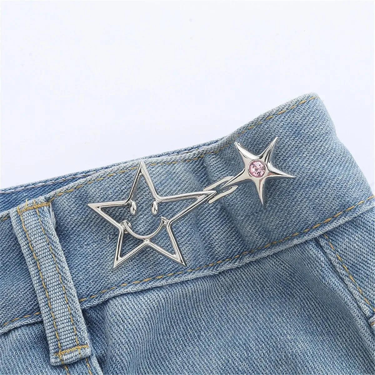 Bowknot Button Adjuster: Stylish Waistband Tightener for Pants and Skirts