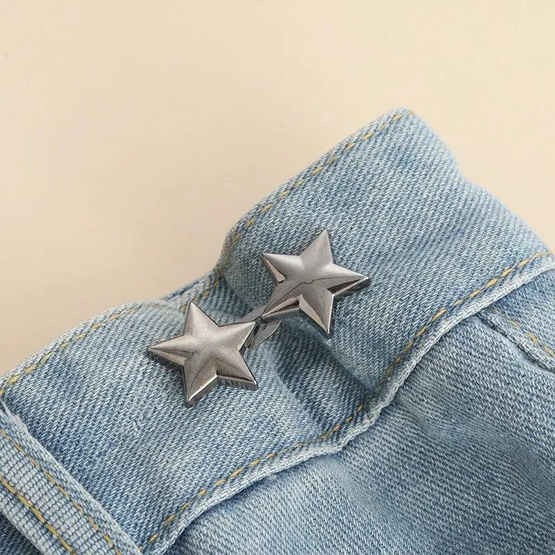 Bowknot Button Adjuster: Stylish Waistband Tightener for Pants and Skirts