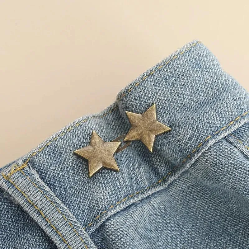 Bowknot Button Adjuster: Stylish Waistband Tightener for Pants and Skirts