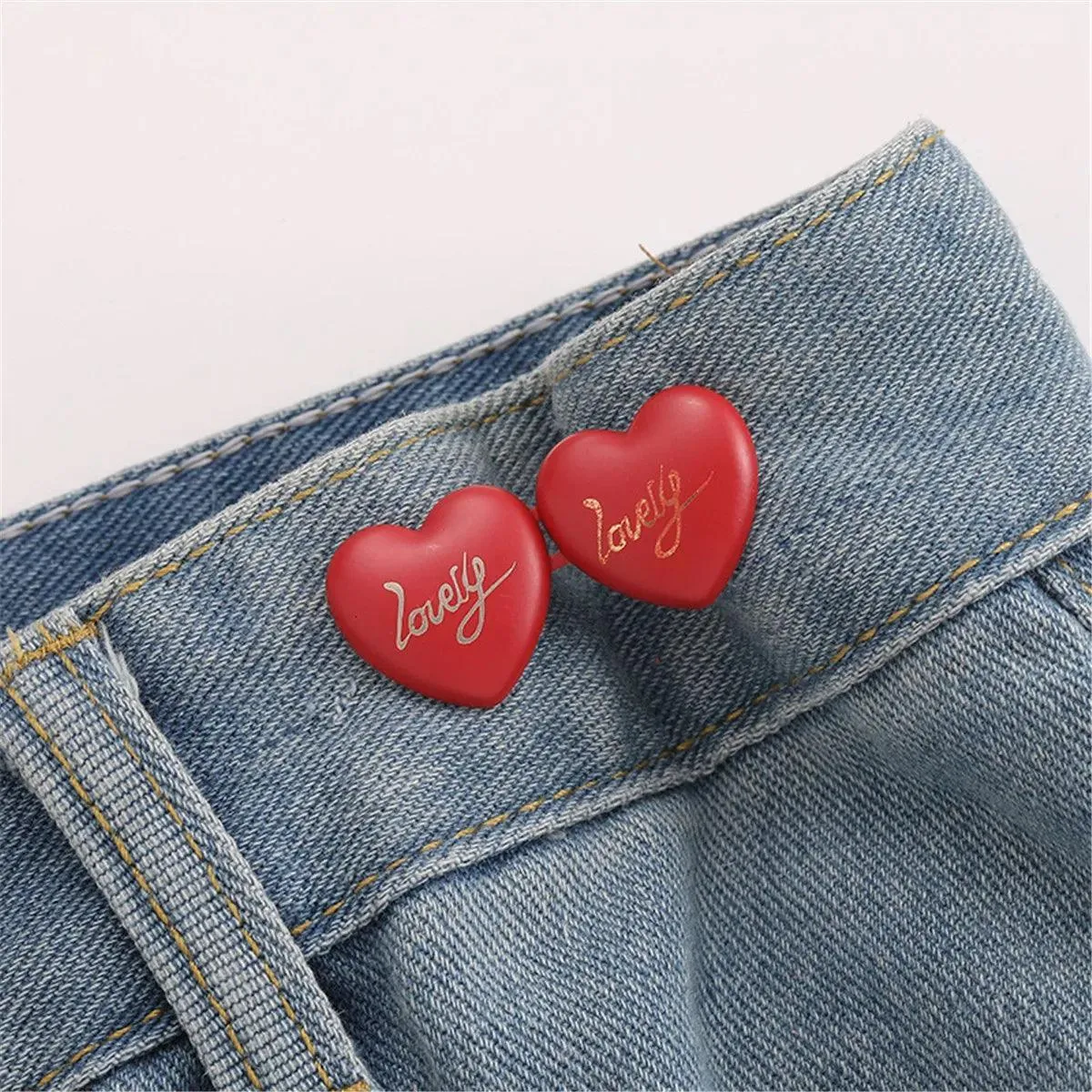 Bowknot Button Adjuster: Stylish Waistband Tightener for Pants and Skirts
