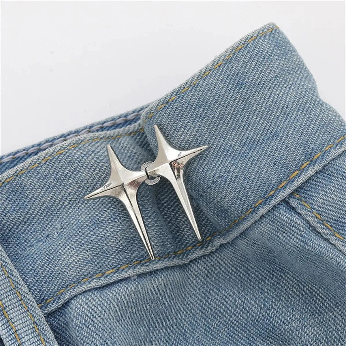 Bowknot Button Adjuster: Stylish Waistband Tightener for Pants and Skirts