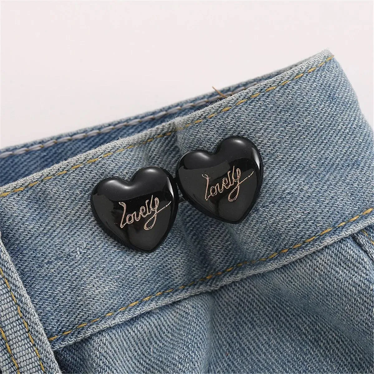 Bowknot Button Adjuster: Stylish Waistband Tightener for Pants and Skirts