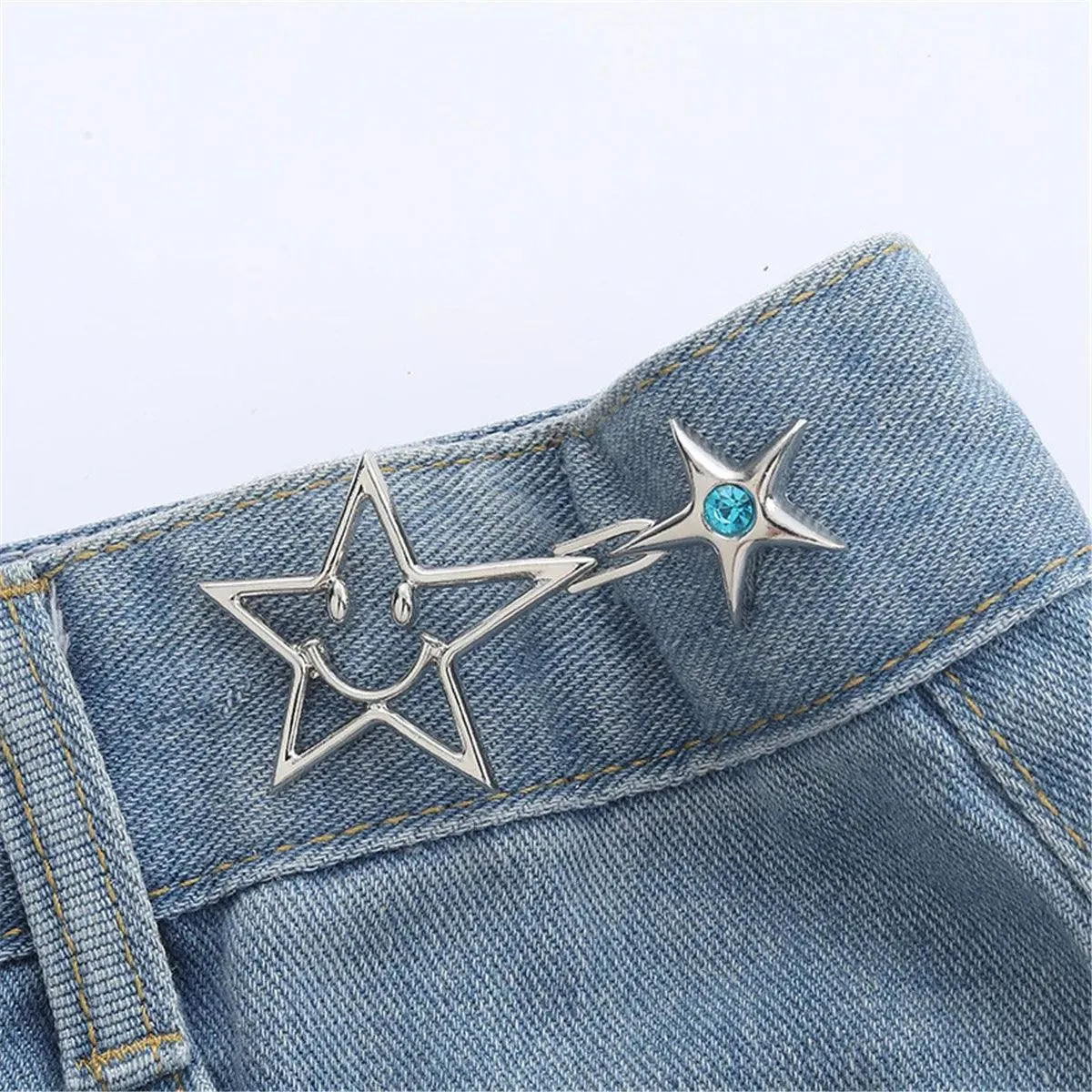 Bowknot Button Adjuster: Stylish Waistband Tightener for Pants and Skirts
