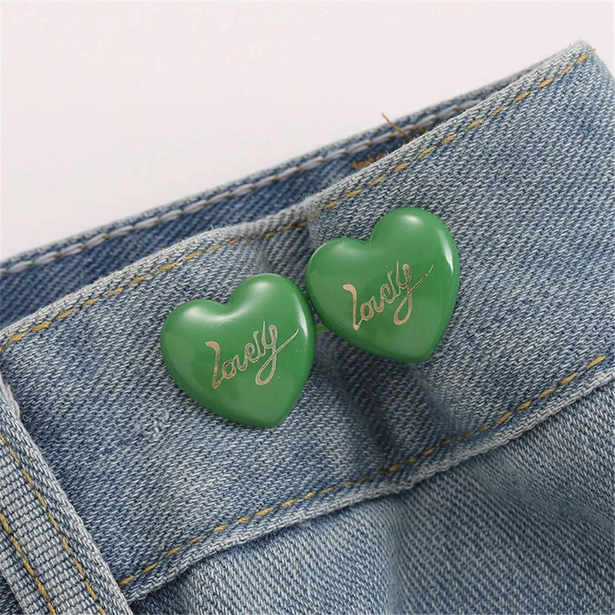 Bowknot Button Adjuster: Stylish Waistband Tightener for Pants and Skirts