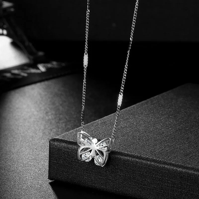 Butterfly Necklace for Women Girls Gift Jewelry Stainless Steel