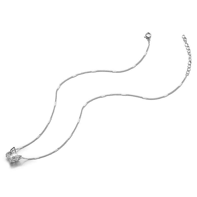 Butterfly Necklace for Women Girls Gift Jewelry Stainless Steel
