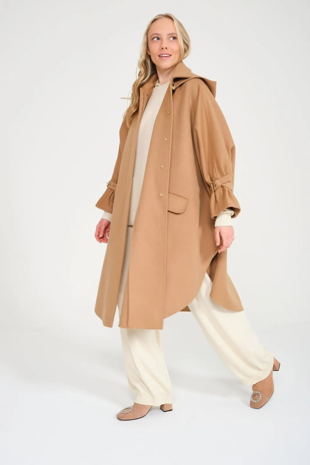Camel Long Wool Coat