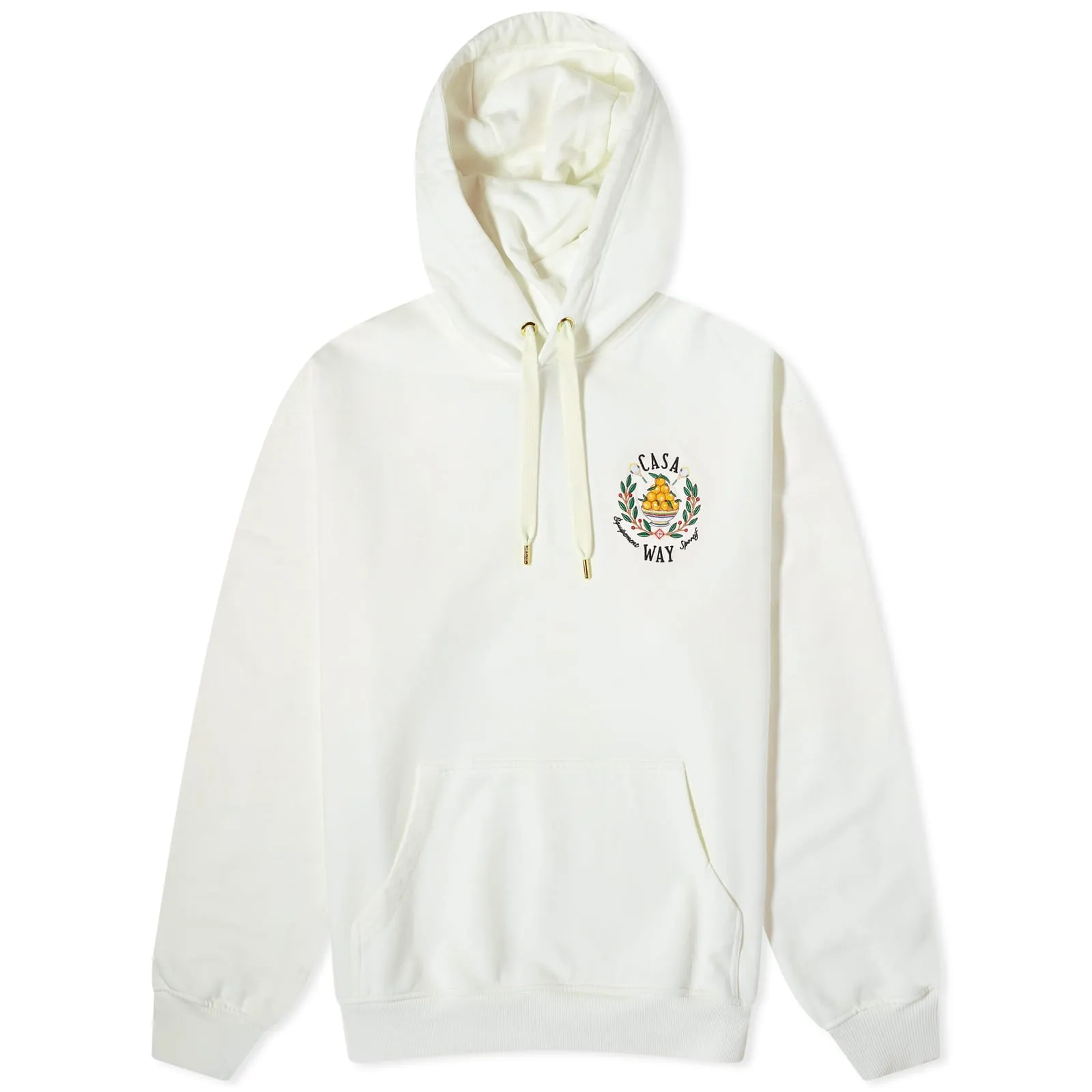 Casablanca Casa Way Embroidered Hoodie, white