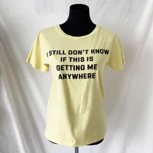 Celine Light Yellow Printed T Shirt
