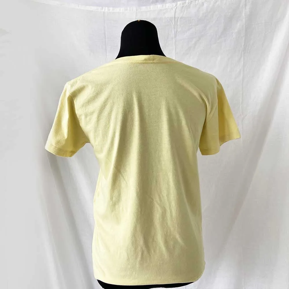 Celine Light Yellow Printed T Shirt