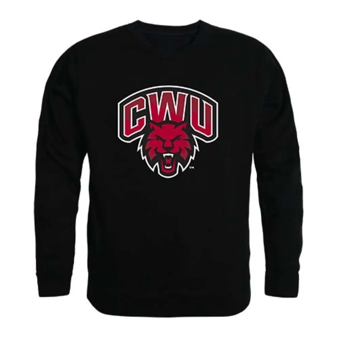 Central Washington University Wildcats Crewneck Pullover Sweatshirt Sweater Black