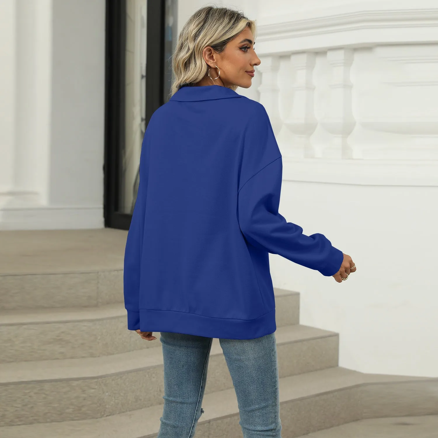 Chic and Comfortable V-neck Sweatshirt