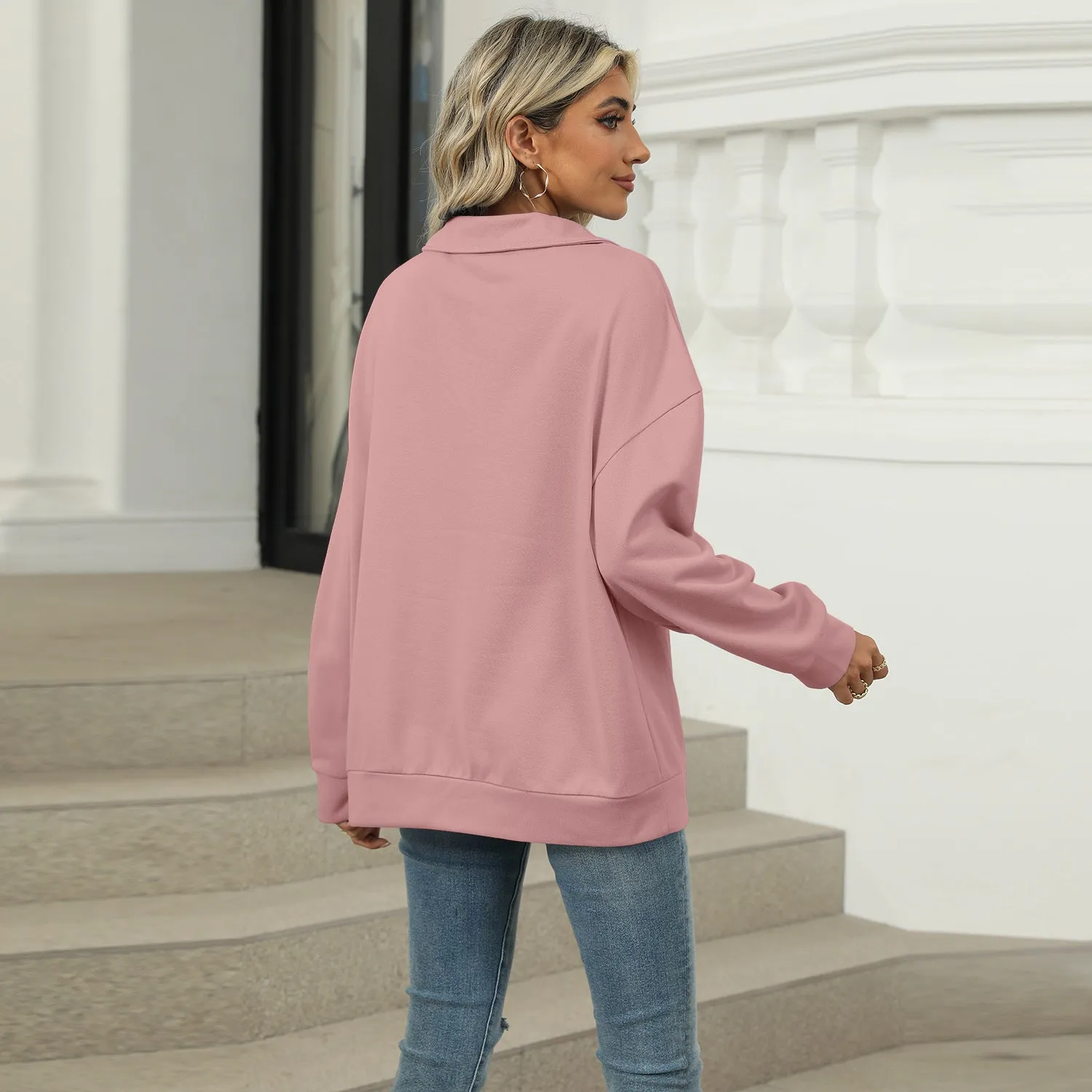 Chic and Comfortable V-neck Sweatshirt