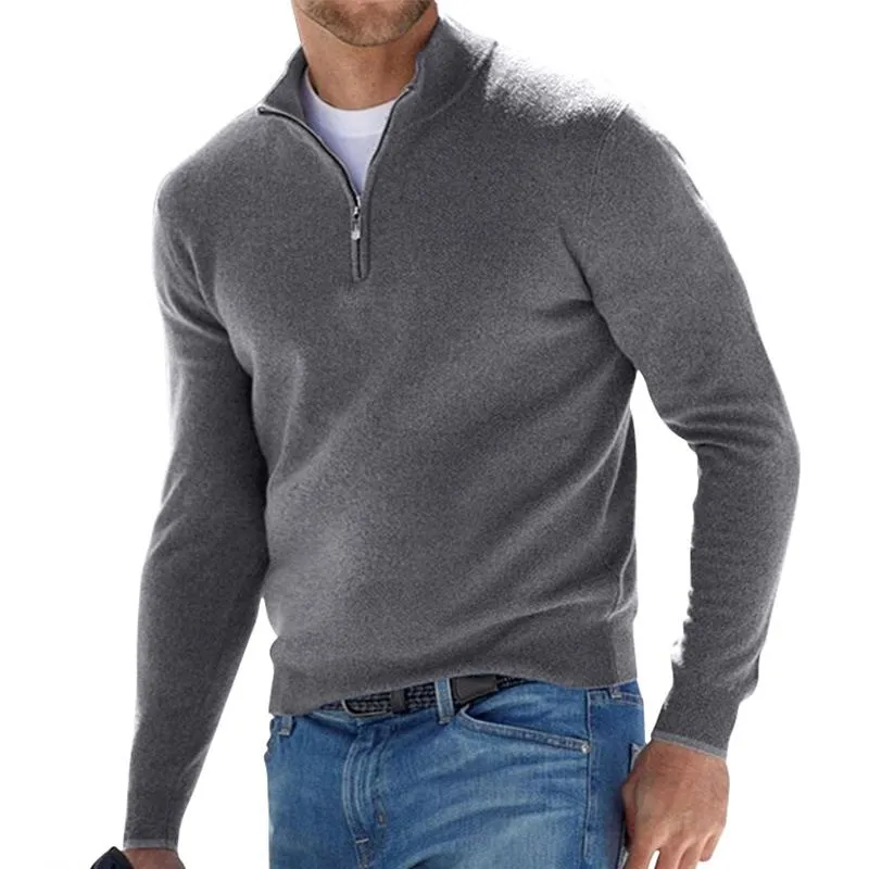 Comfortable men's sweater with zipper | Perfect for all seasons