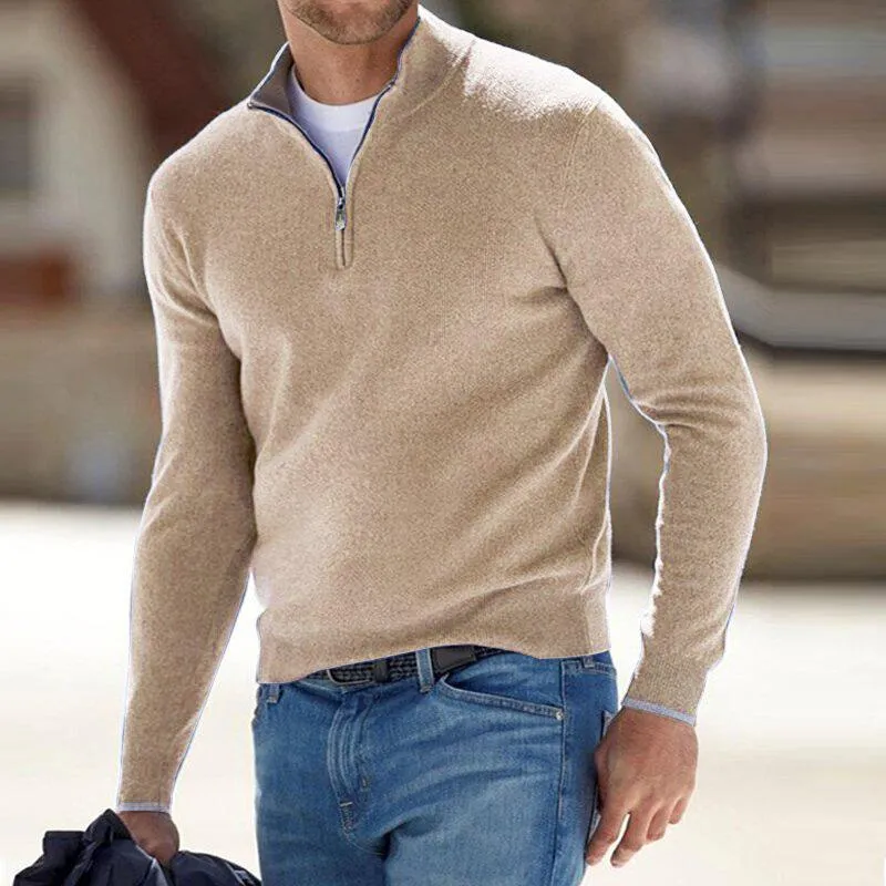 Comfortable men's sweater with zipper | Perfect for all seasons