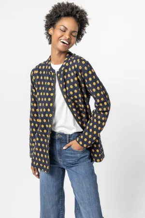 Como Spot Weave Zippered Jacket