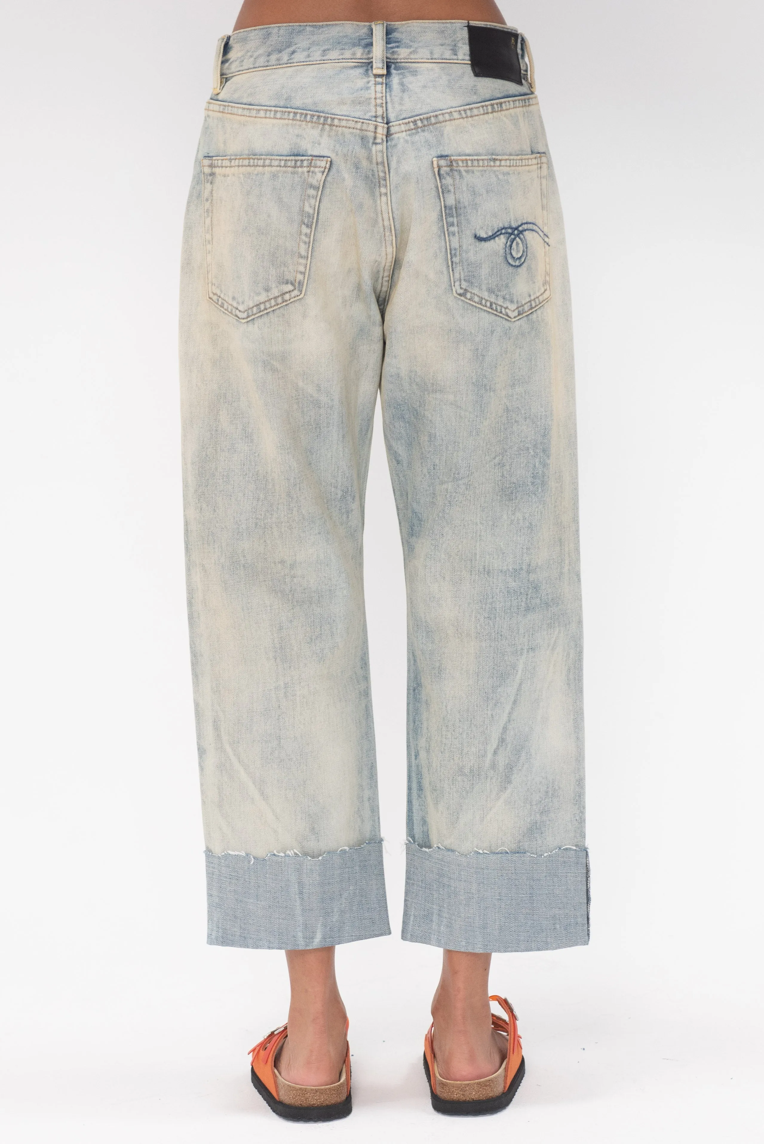 Cuffed X-Boyfriend, Vintage Ash Blue