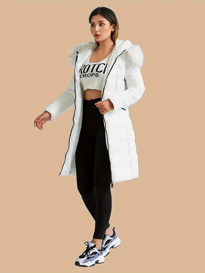 Dames Winter Parka - Warm, Dik, Met Pluizig Kunstbont