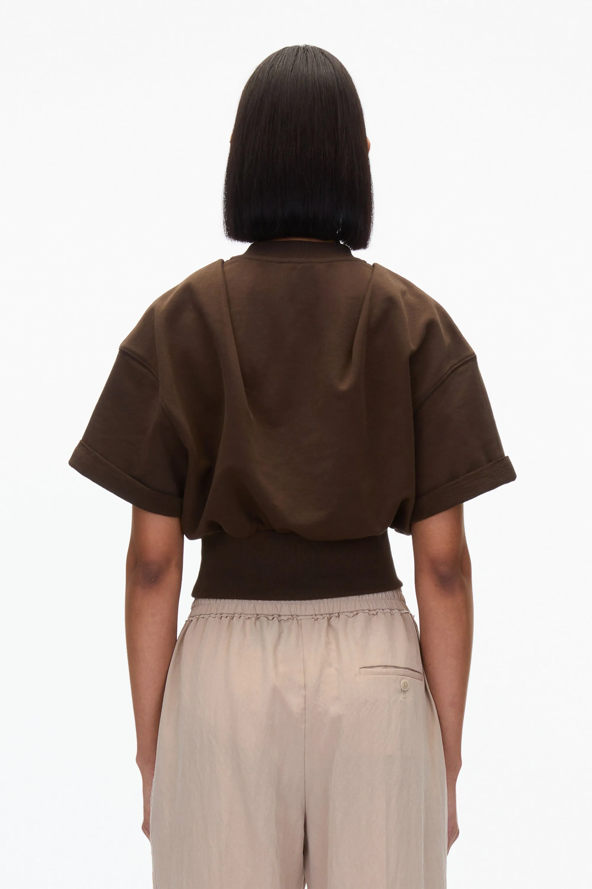 Dark Chocolate Cropped Sweatshirt