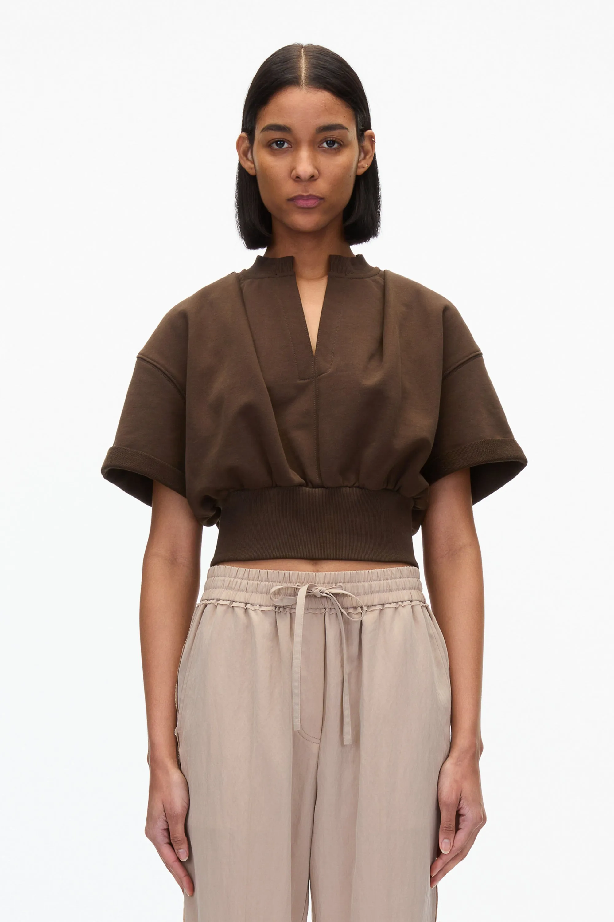 Dark Chocolate Cropped Sweatshirt