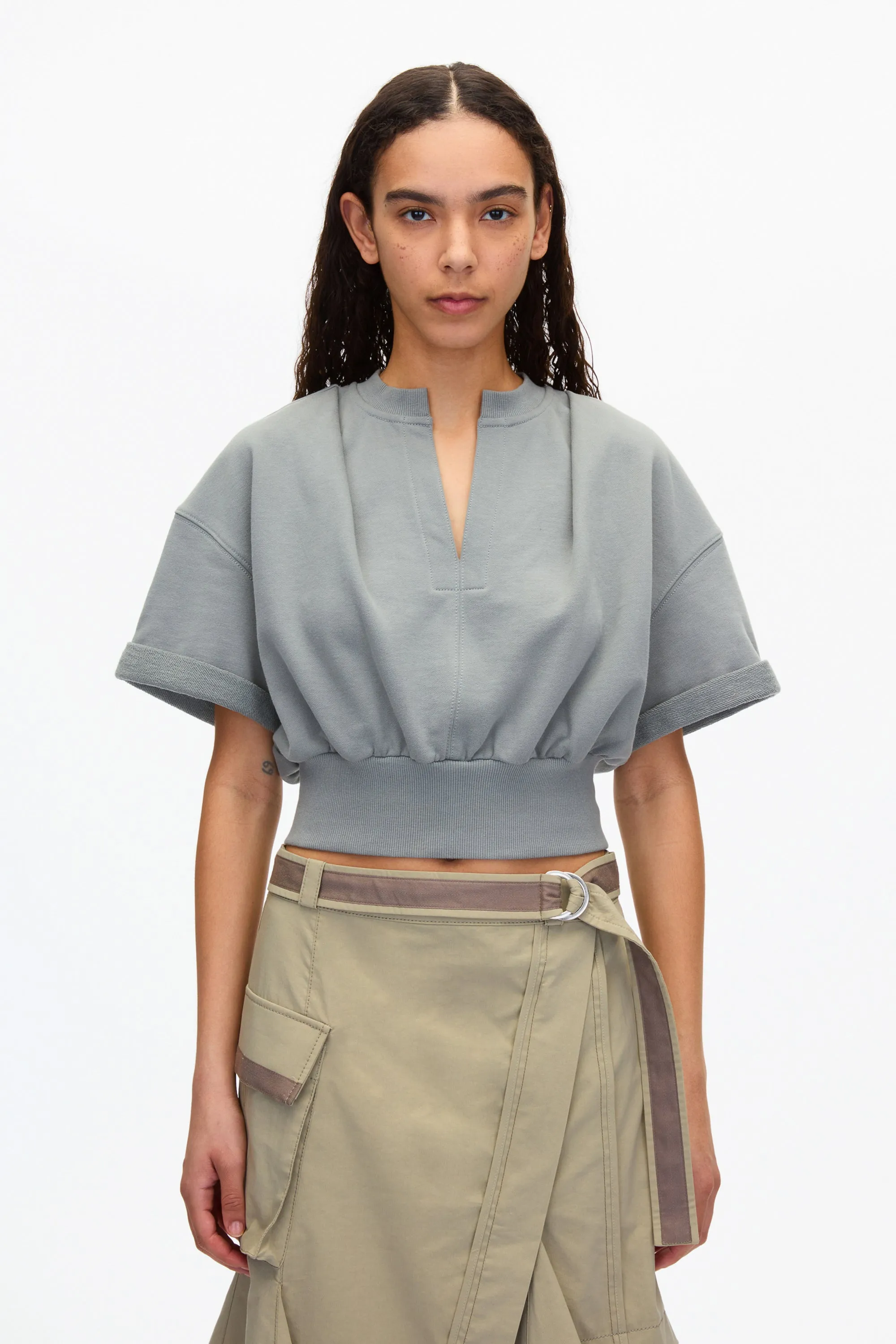 Dark Chocolate Cropped Sweatshirt