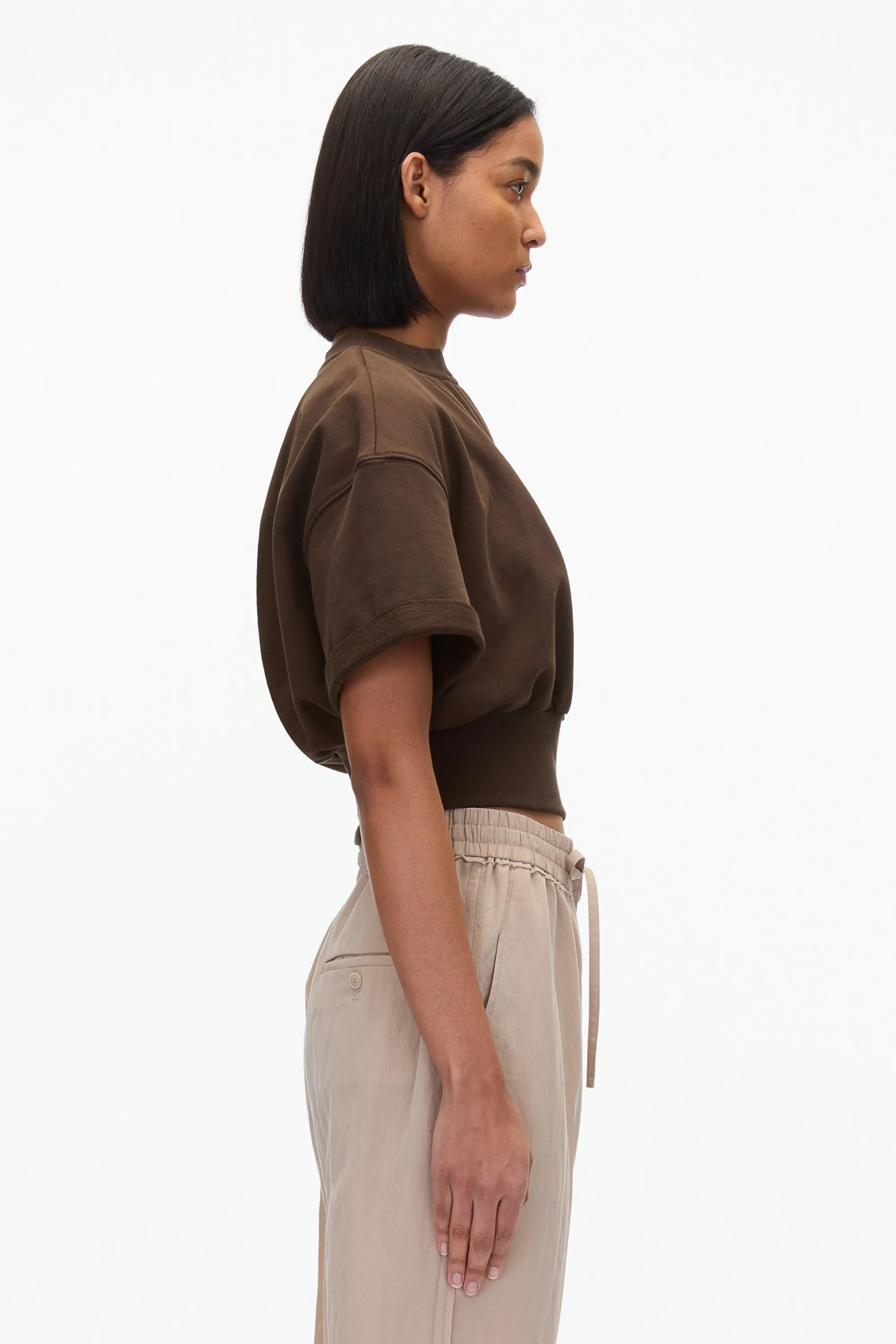 Dark Chocolate Cropped Sweatshirt