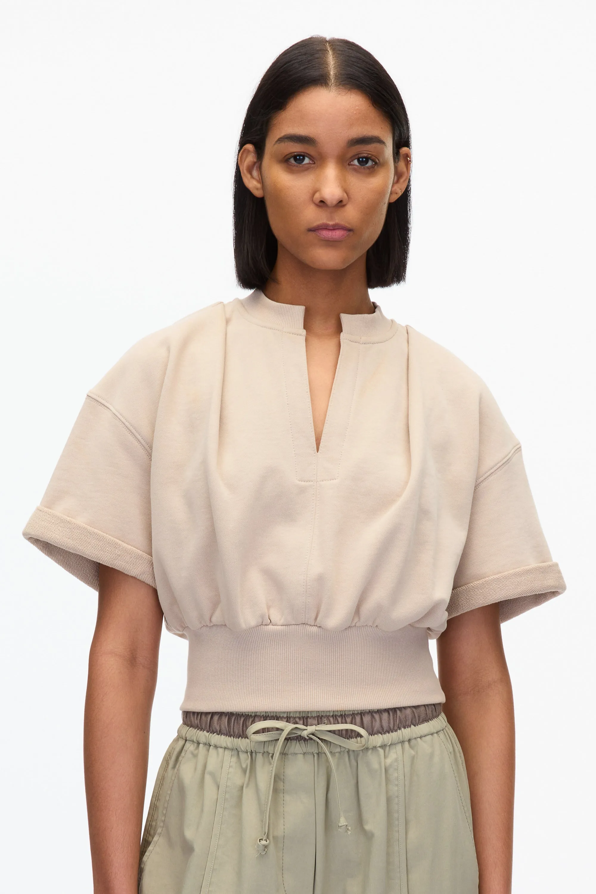 Dark Chocolate Cropped Sweatshirt
