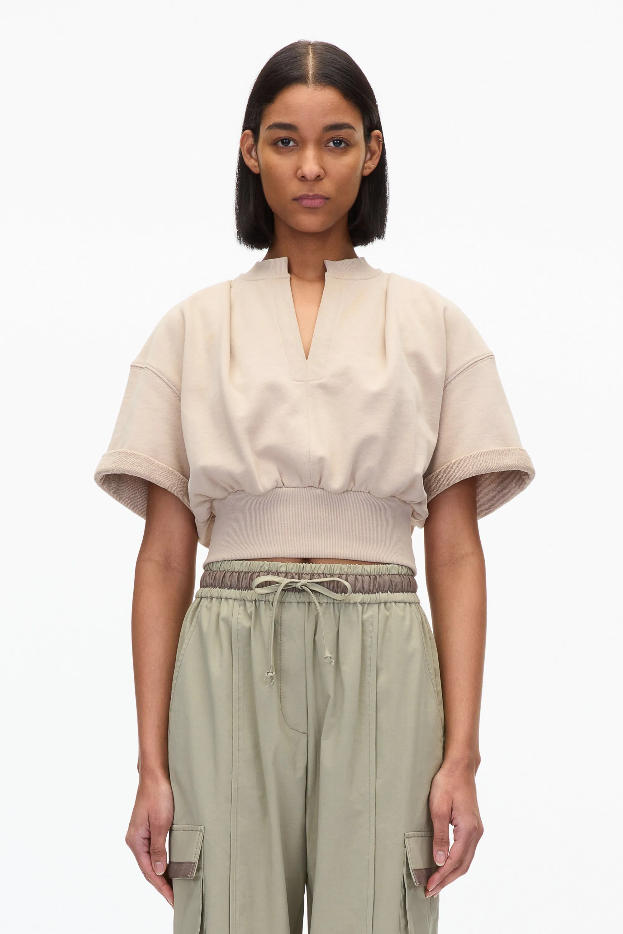 Dark Chocolate Cropped Sweatshirt