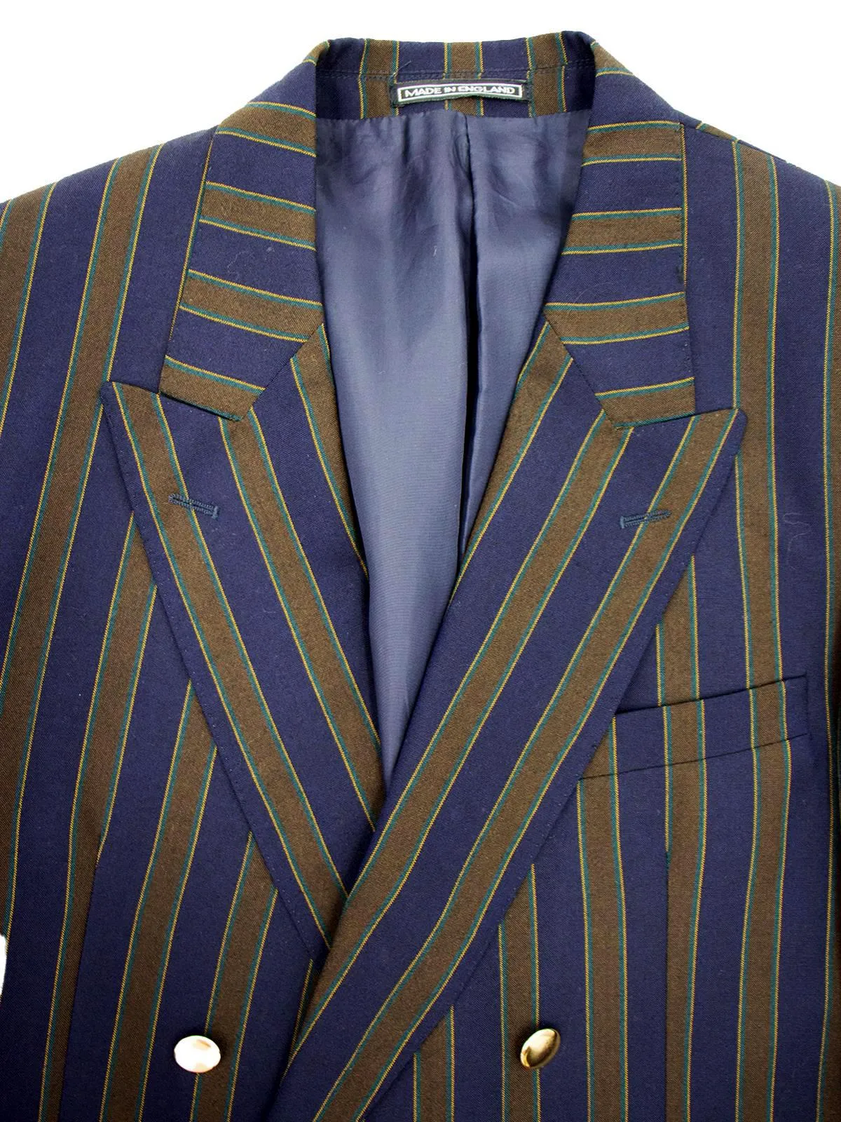 Double Breasted Boating Style Wool Blazer