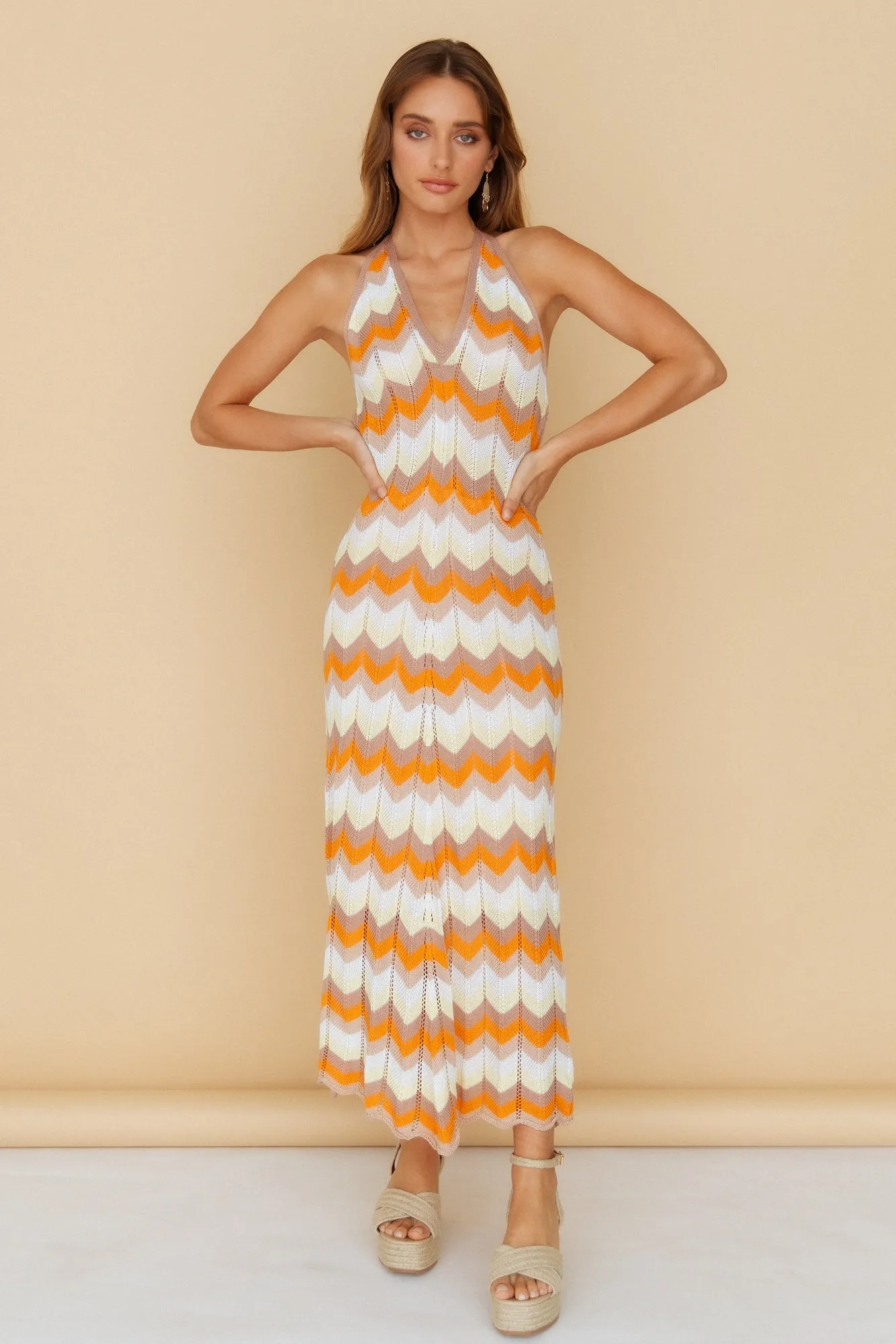 Drinks On The Beach Maxi Dress Orange